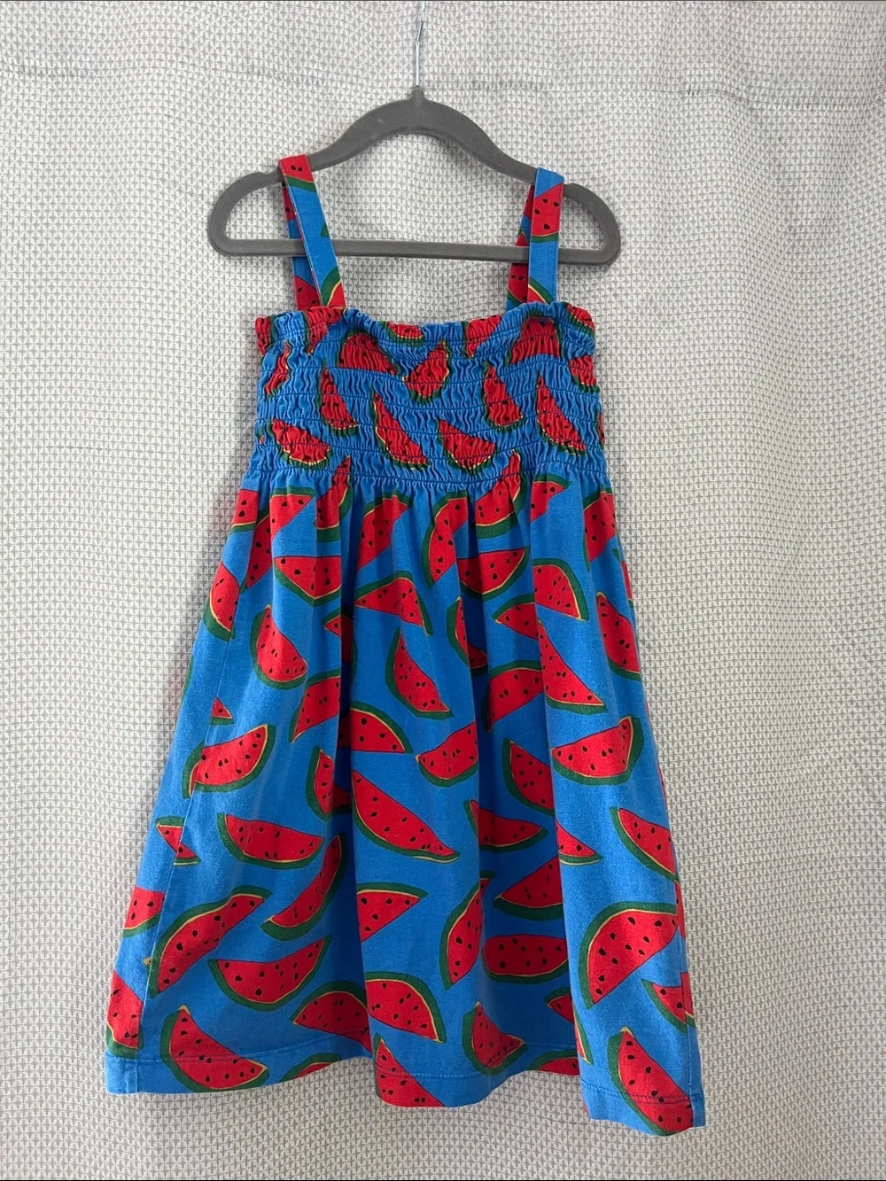 Hanna Andersson Blue Sundress with Red Watermelon Print